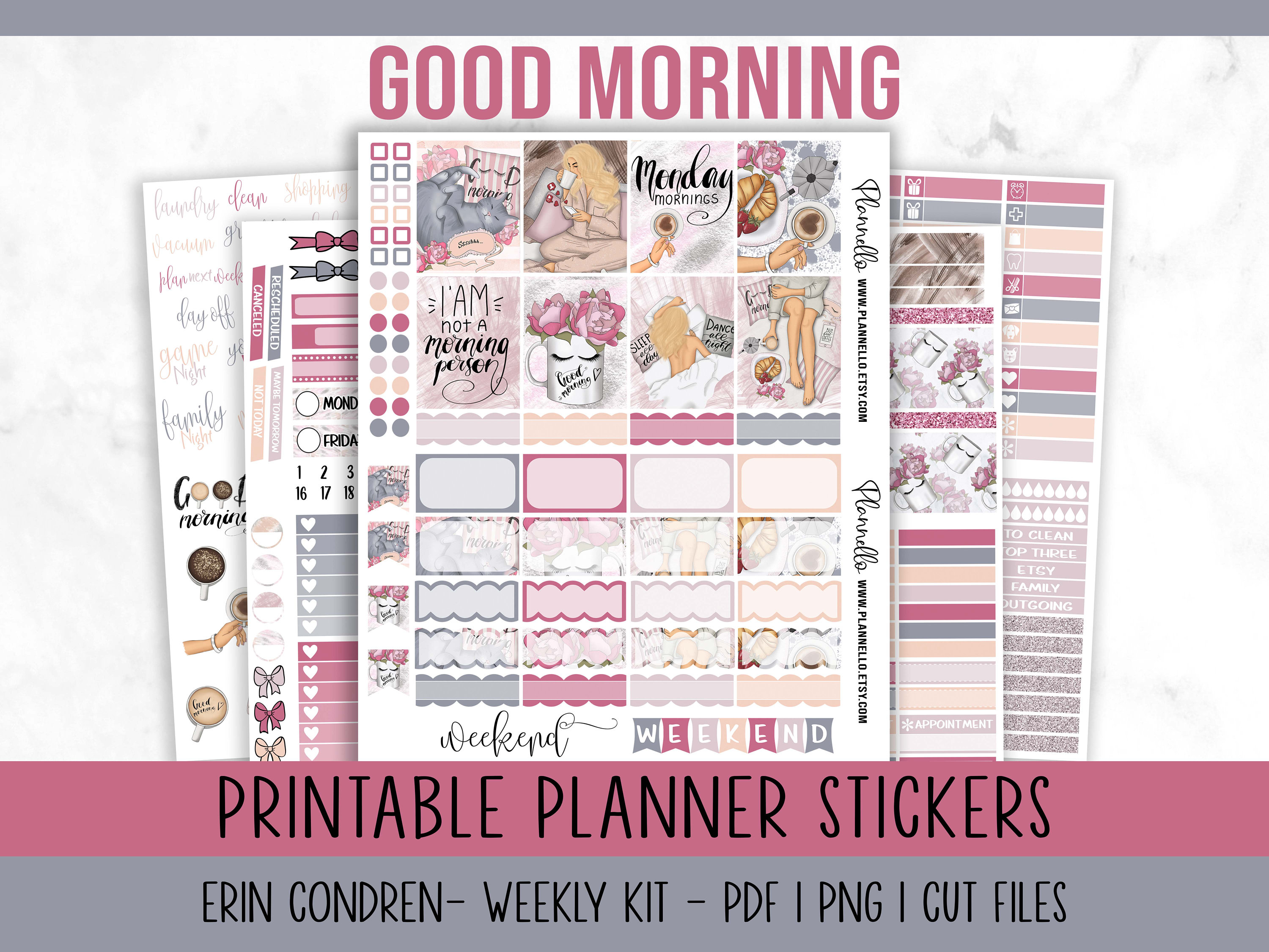 Printable Sticker Kit, Erin Condren Printable Planner Stickers ...