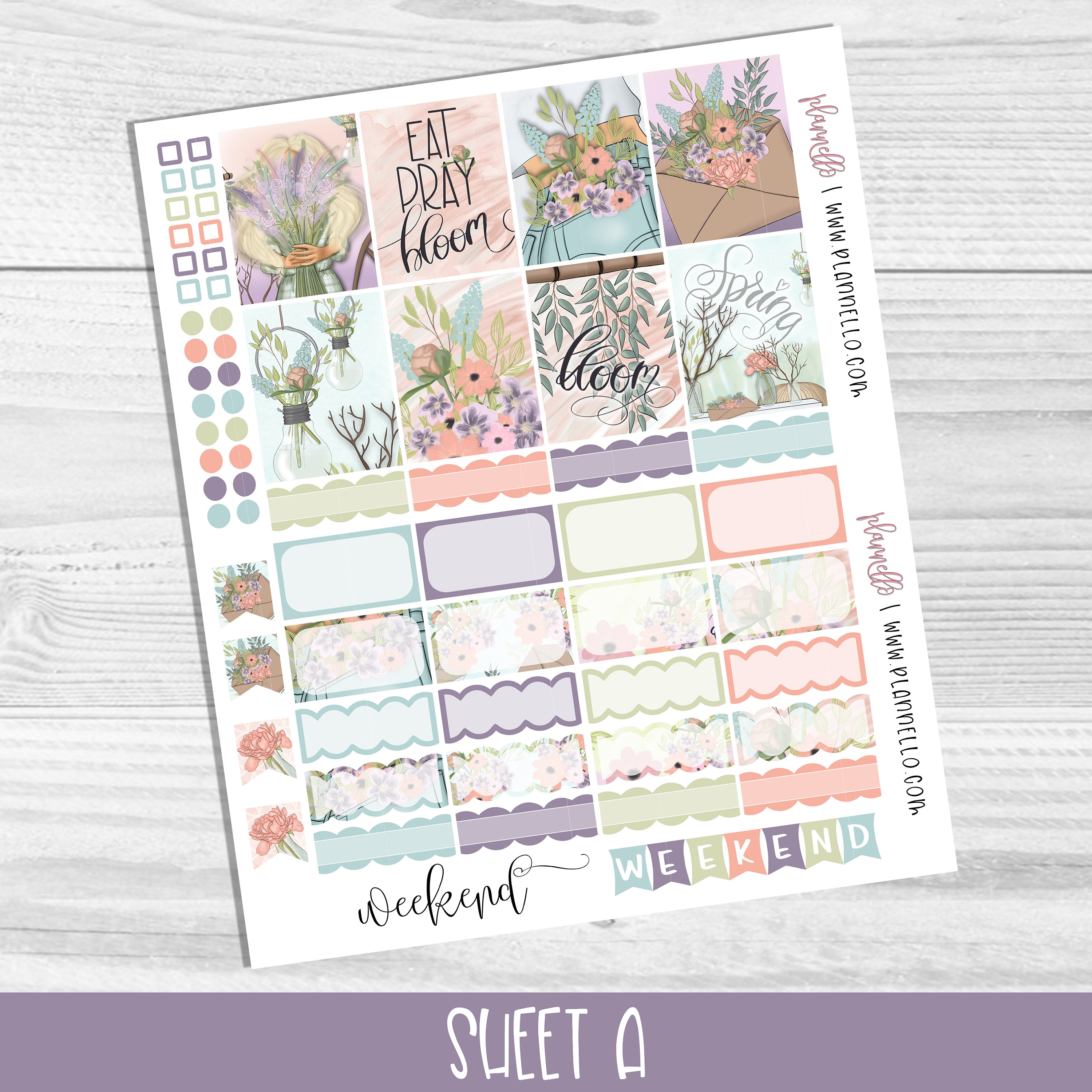 Spring Printable Planner Stickers Spring Weekly Planner Kit - Etsy
