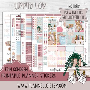 Spring Planner Stickers Printable,Weekly Kit,Stickers for ERIN CONDREN Life  Planner\u2122,Planner Kit,Stickers kit,Eclp sticker,Instant download
