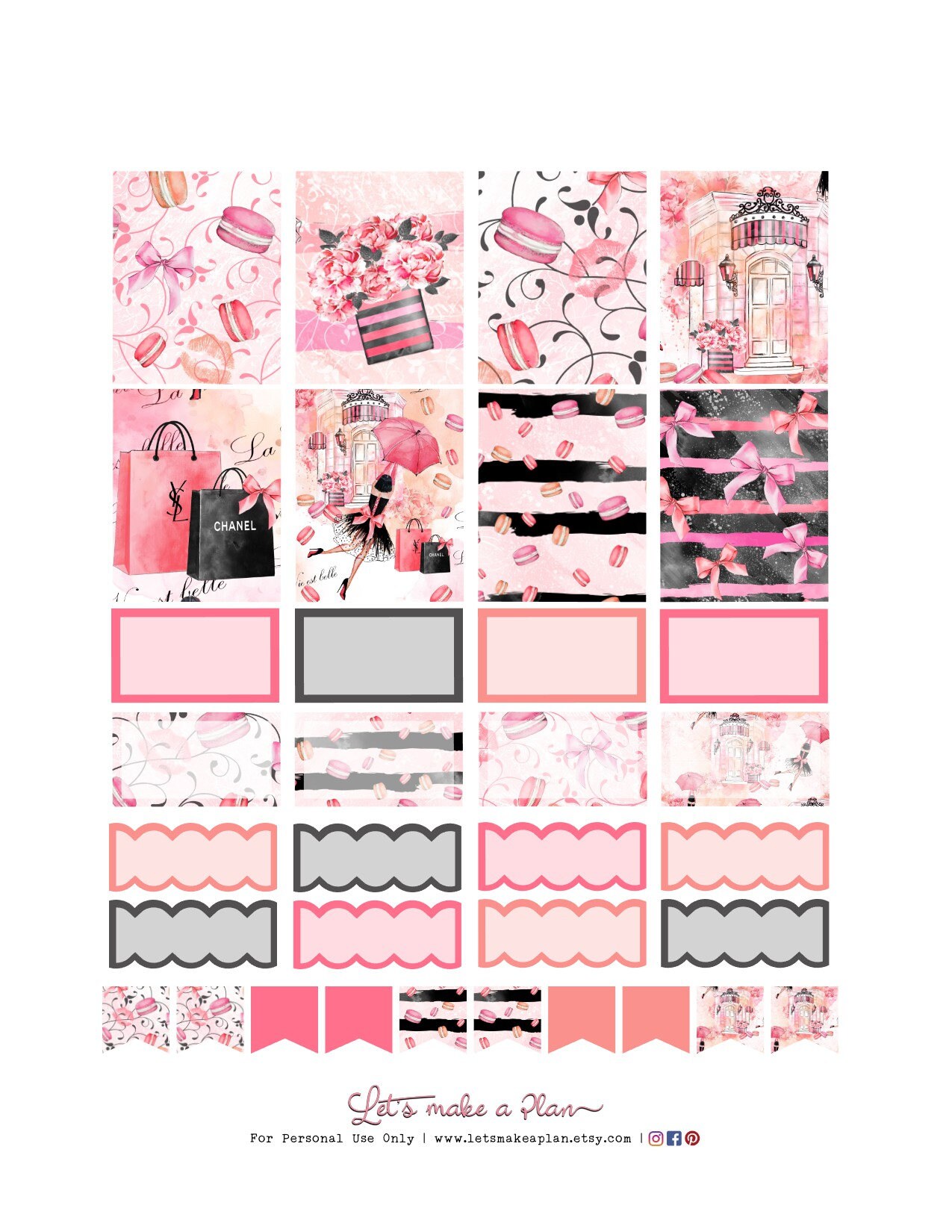 Printable Planner Stickers Erin Condren Planner Kit Vertical | Etsy