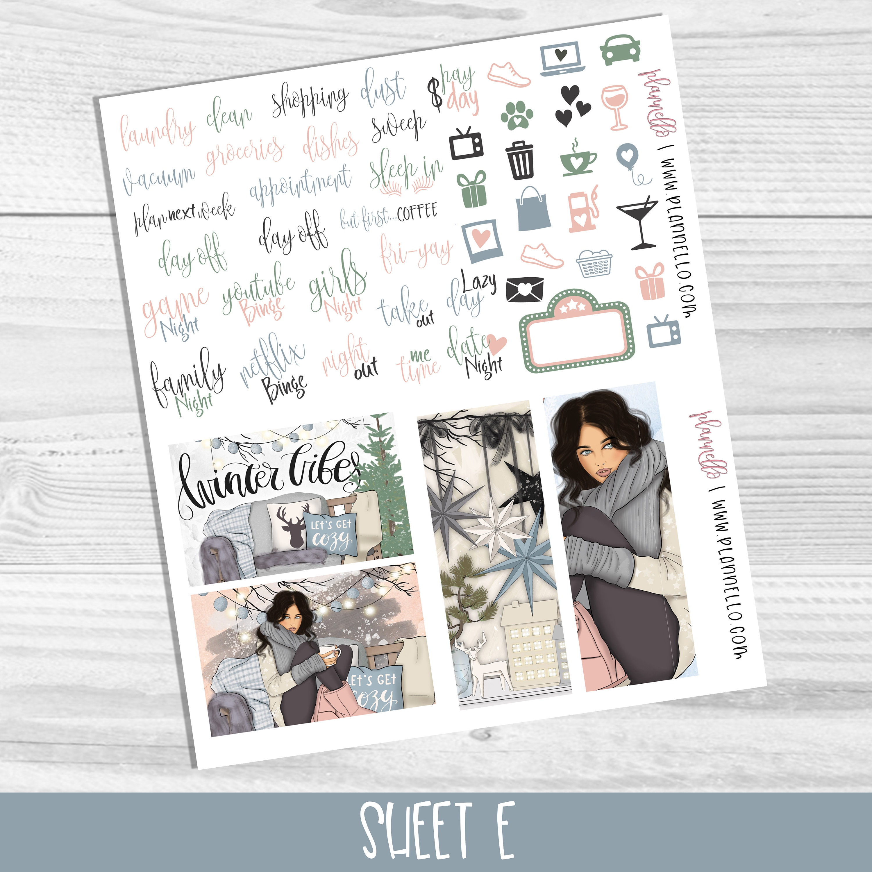 Sweater Weather Printable Planner Stickers, Erin Condren Stickers ...
