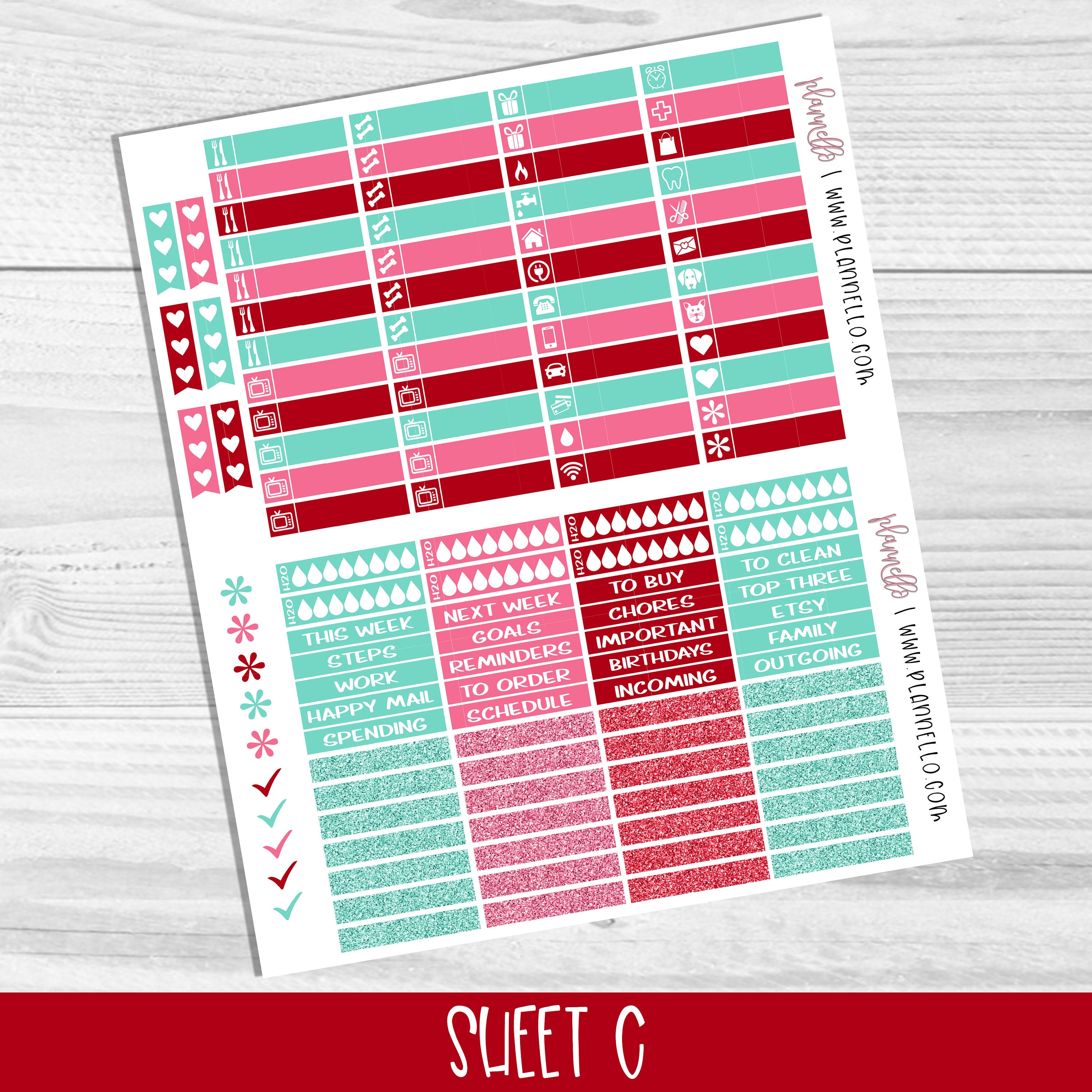 Peppermint Mocha Printable Planner Stickers, Erin Condren Stickers ...