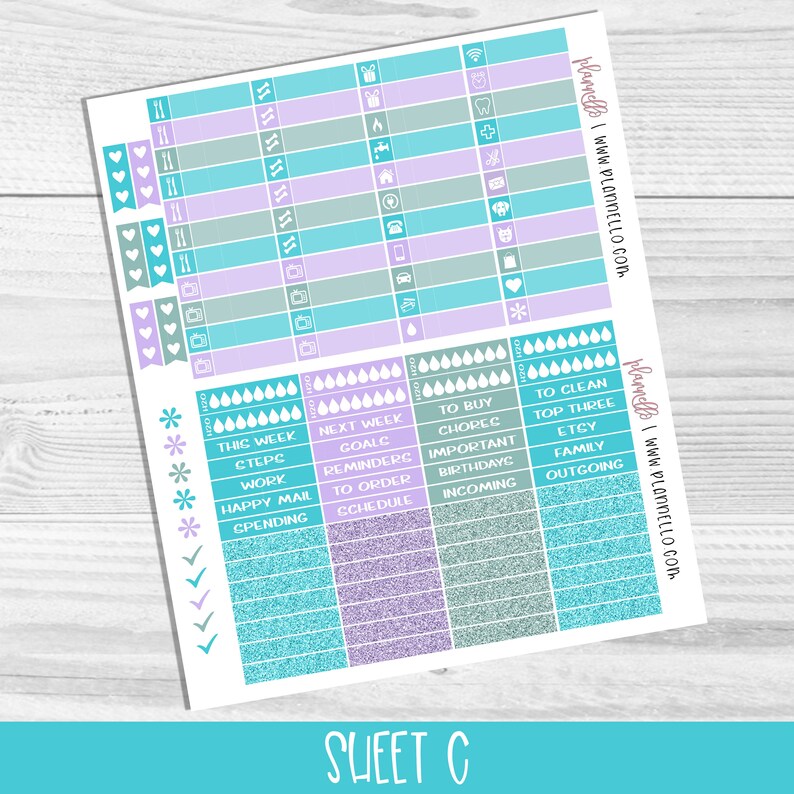 Winter Scenens Erin Condren Printable Planner Stickers Deer | Etsy
