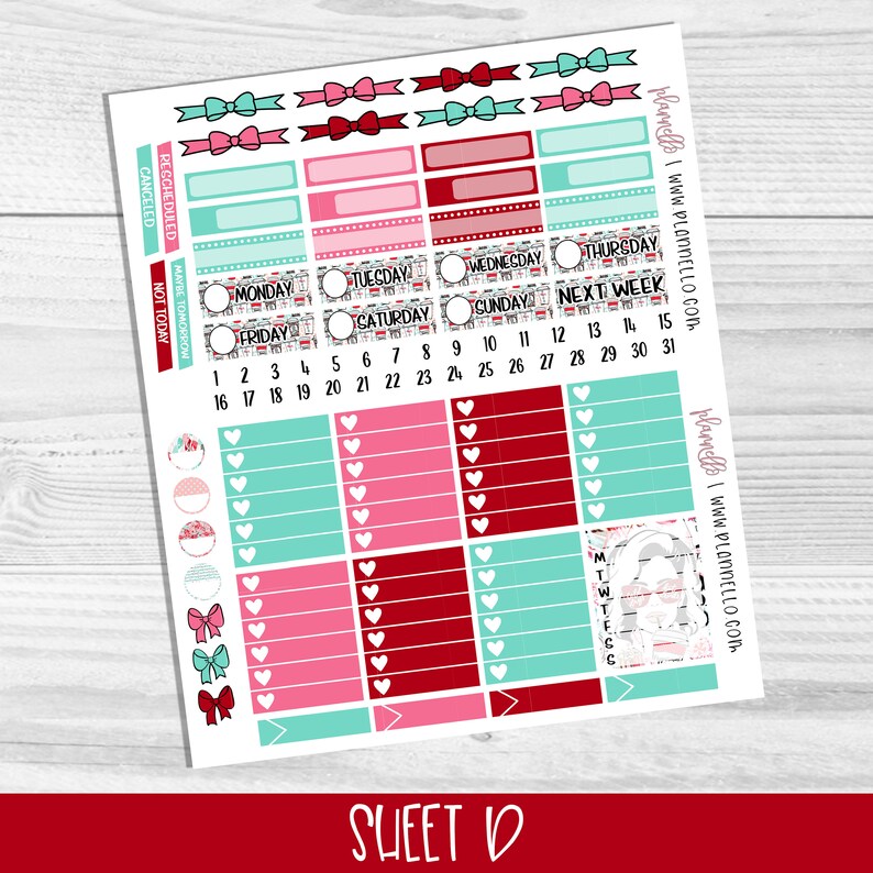 Peppermint Mocha Printable Planner Stickers, Erin Condren Stickers ...