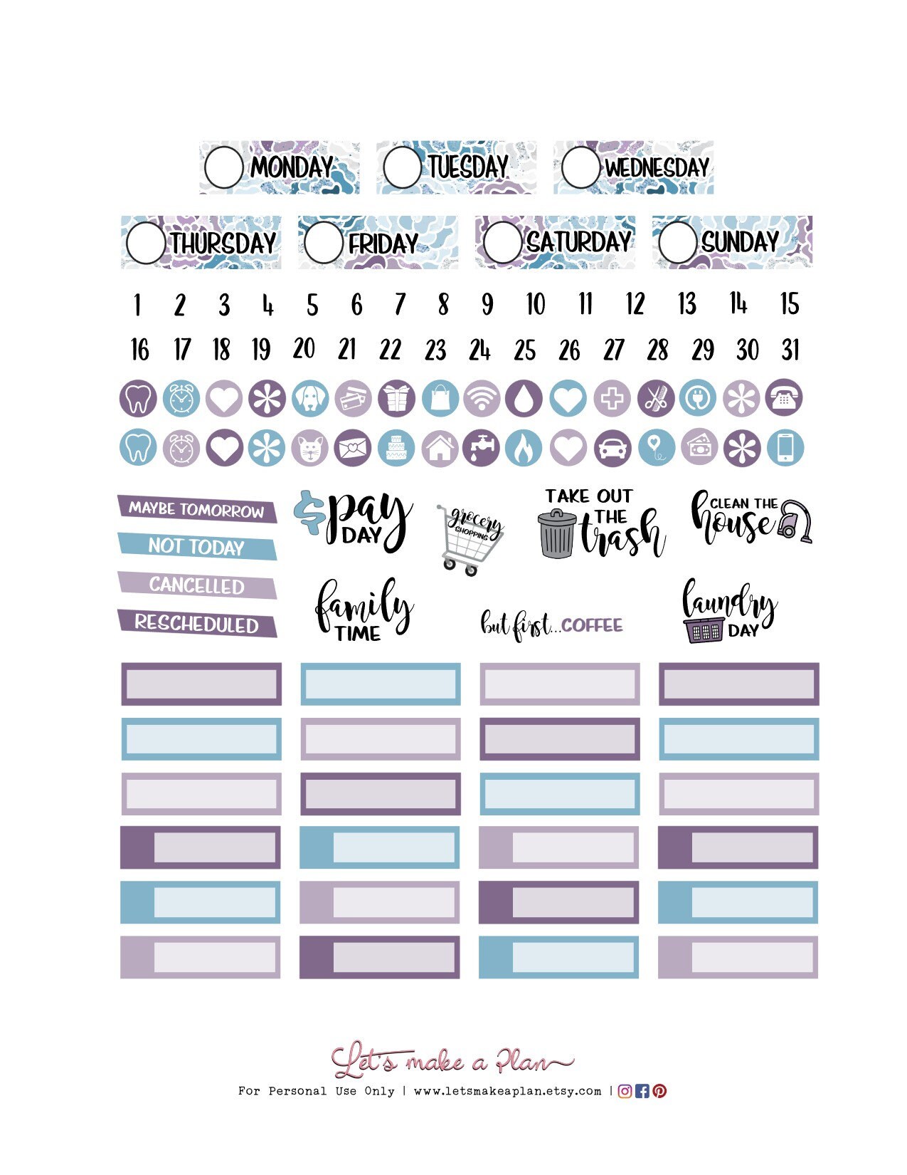 Fashion Floral Erin Condren Printable Planner Stickers - Etsy