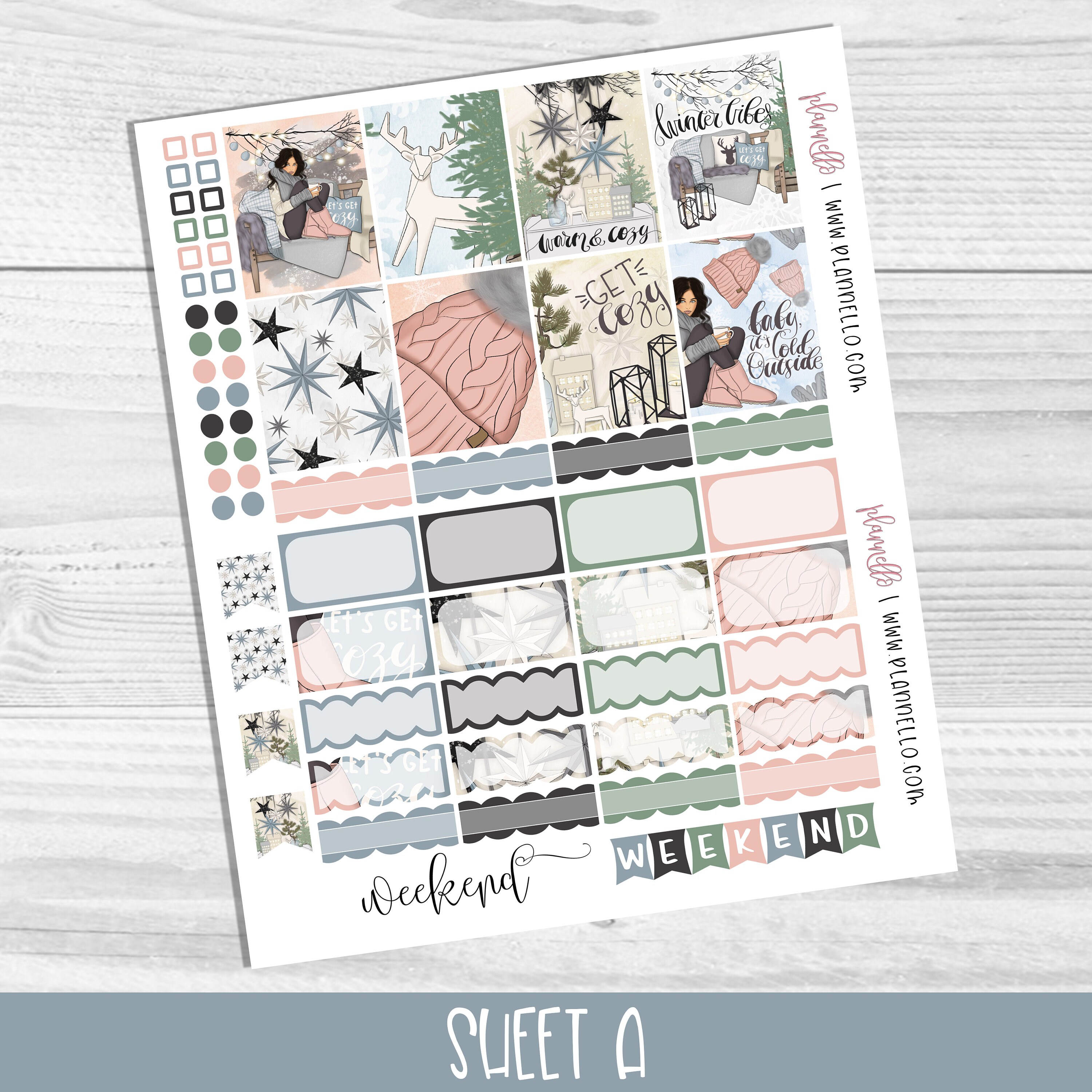 Sweater Weather Printable Planner Stickers, Erin Condren Stickers ...