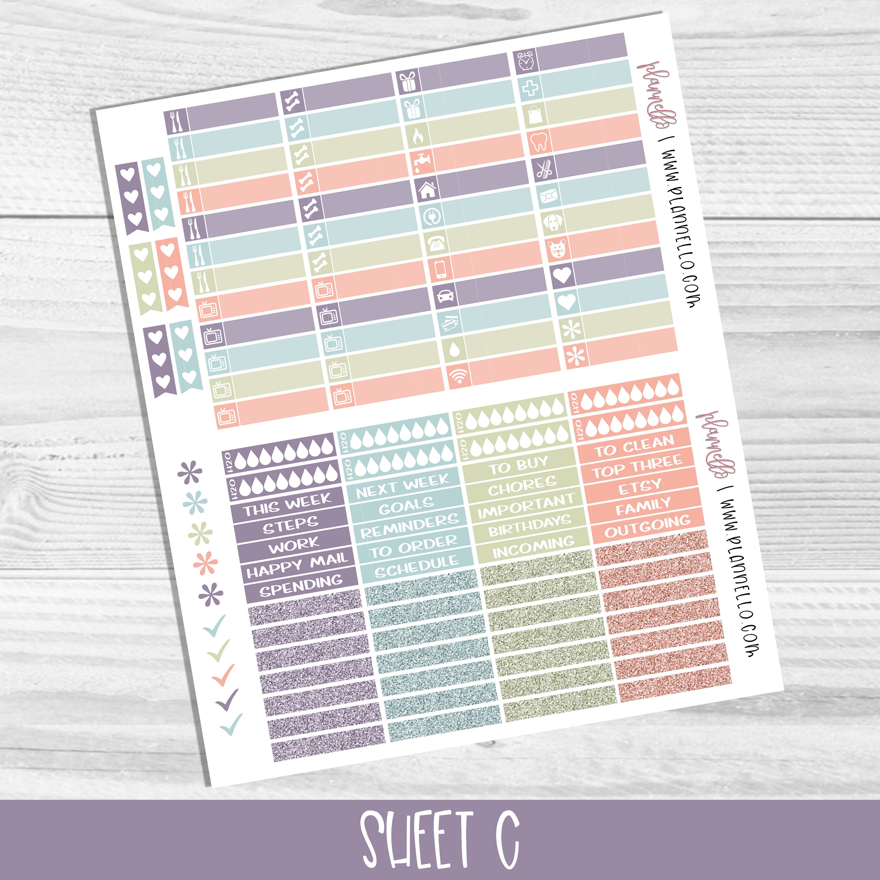 Spring Printable Planner Stickers Spring Weekly Planner Kit | Etsy