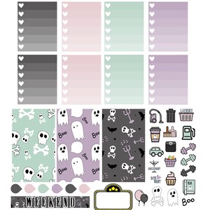Halloween Printable Planner Stickers October Stickers - Etsy