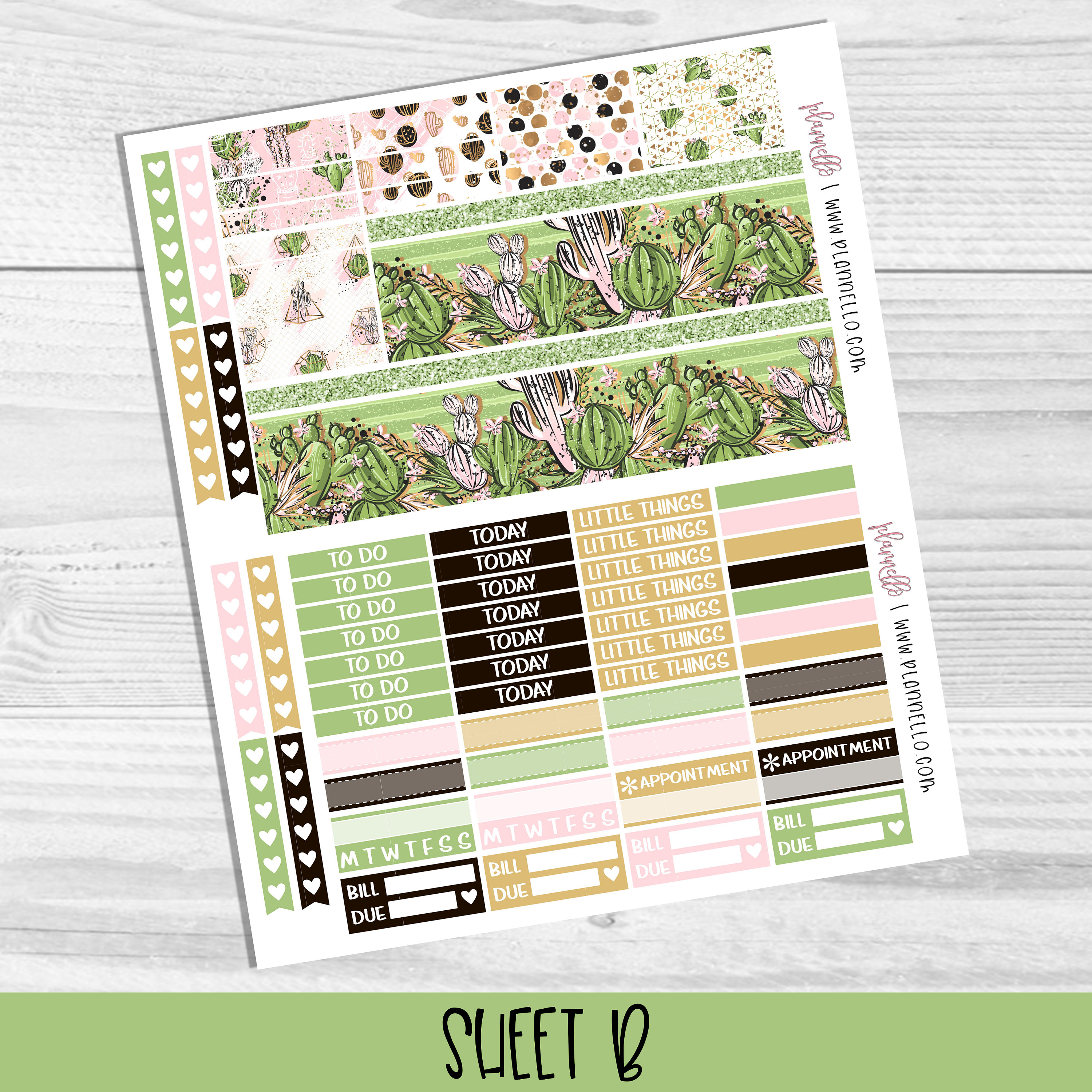 Succulents Printable Planner Stickers Erin Condren Planner - Etsy