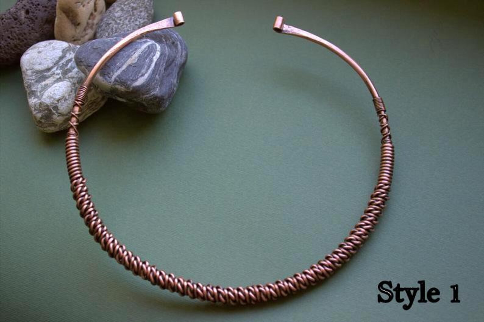 Copper Neck Torc Viking Torc Nordic Torc Torque Necklace Etsy