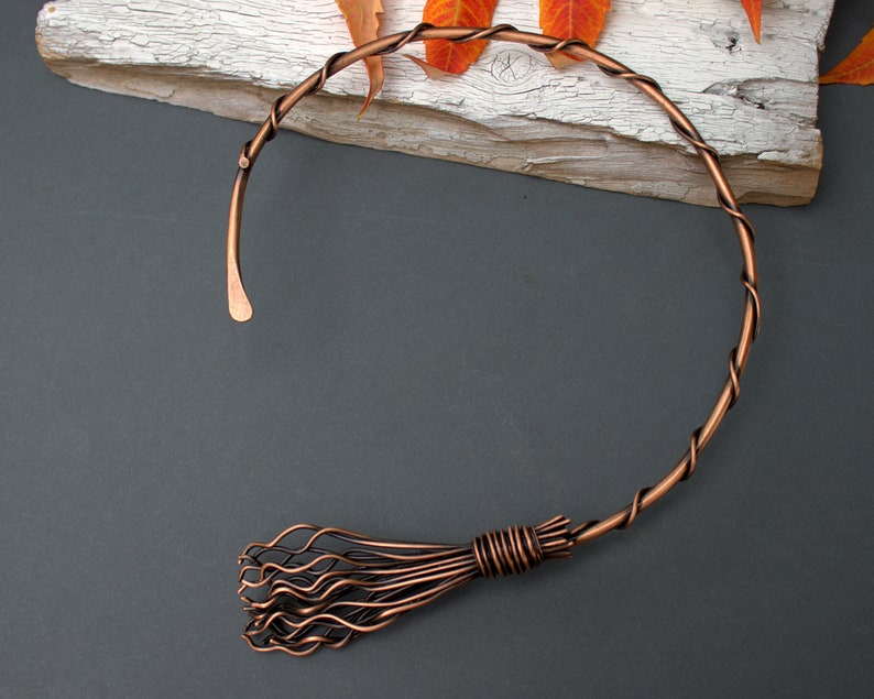 Broom Necklace for Witch Witchy Necklace Broomstick Wicca Etsy