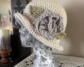 Crochet Cloche Hat Bucket Hat Flower Boho Y2K Festival Flapper Gifts for Her