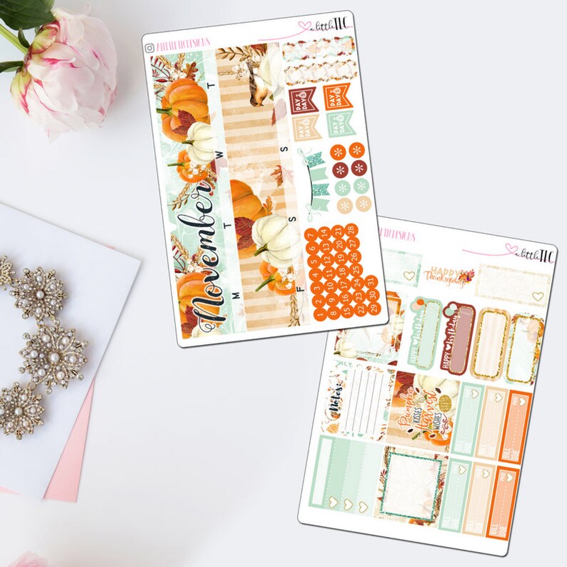 November Monthly Kit Monthly Planner Kit Erin Condren Etsy