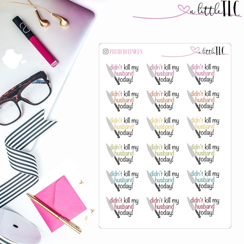 I Didn't Kill Series - Planner Stickers, Sarcastic Stickers, I Di…