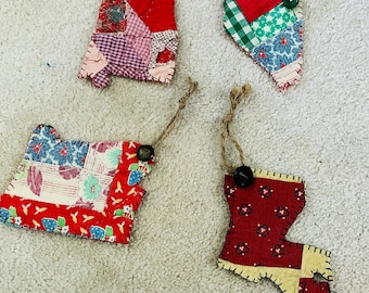 Quilted State ornaments