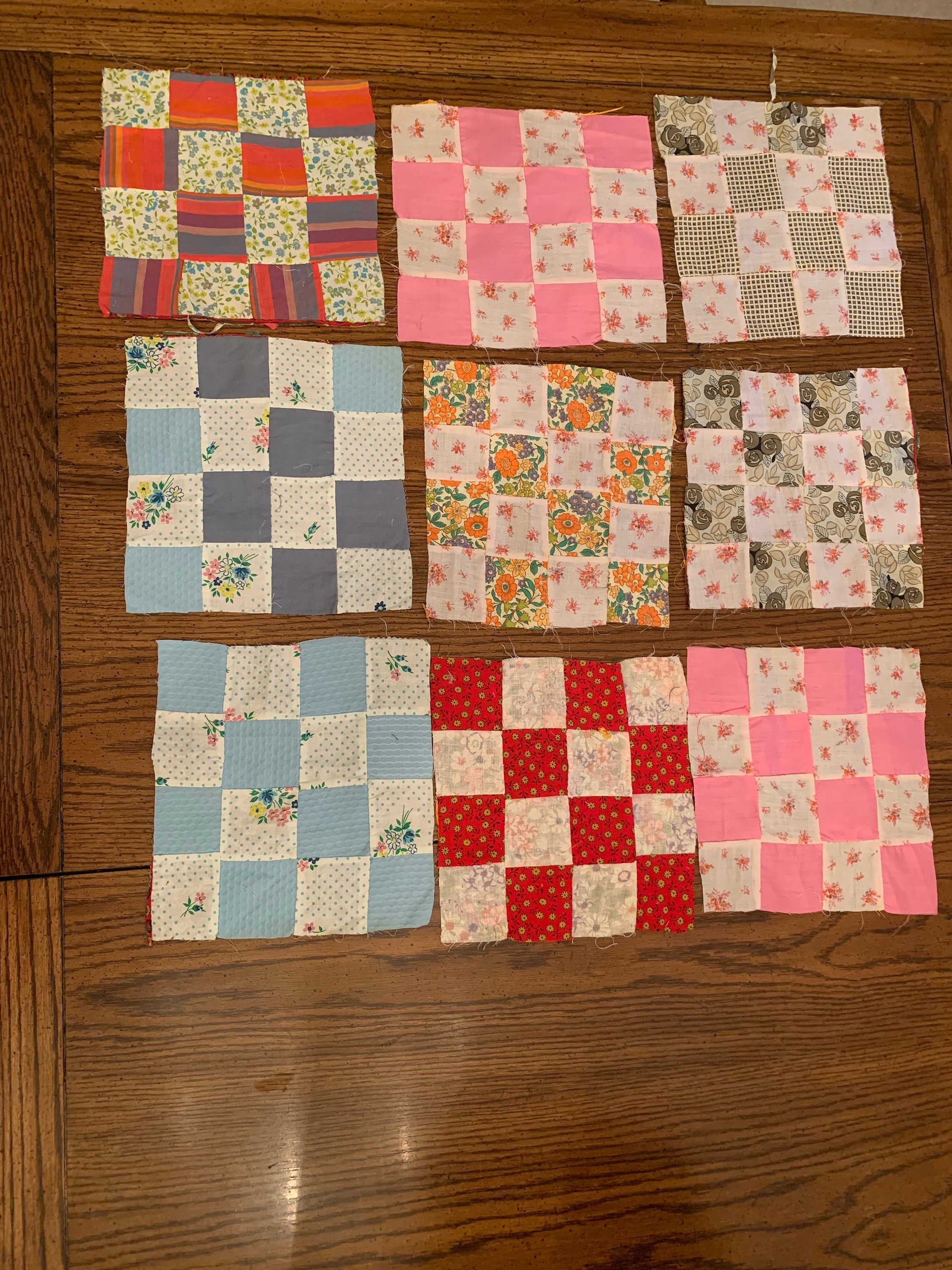Handsewn Vintage Quilt Squares Etsy