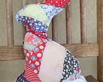 Vintage quilt stuffed bunny rabbits