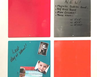 Mid Century modern dry erase board, magnetic bulletin board, photo board, functional wall art, fun colorful home organization