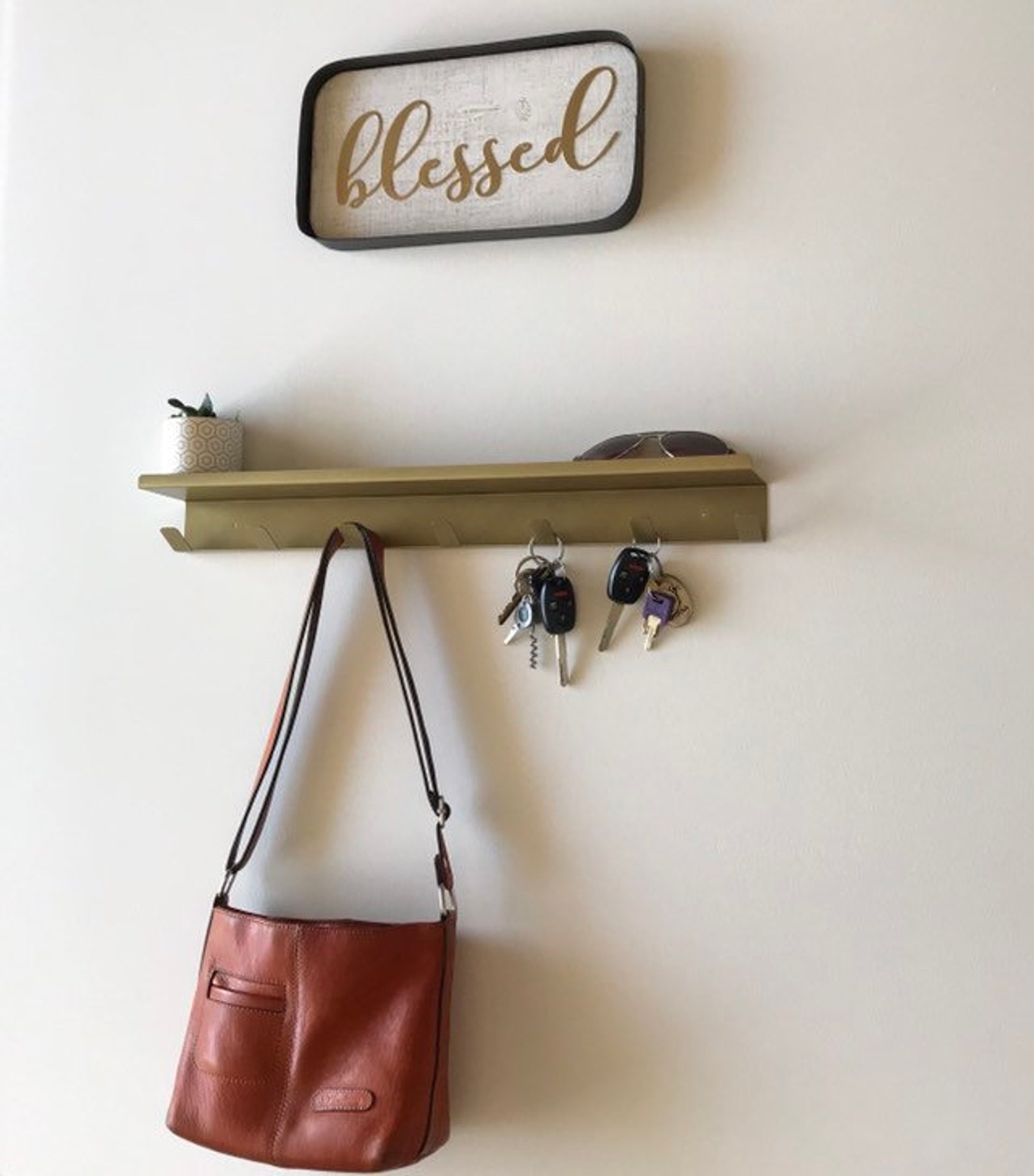 Entryway Organizer Modern Coat Rack Mid Century Key Rack Hall Tree ...