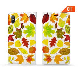 Personalised Initials Name Leather Wallet Stand Flip Case for  iPhone 15 14 Pro Max 15 Plus 14 13 12 11 X flat leaves