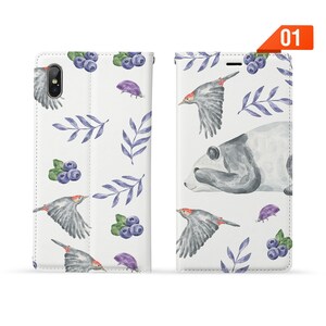 Personalised Initials Name Leather Wallet Stand Flip Case for iPhone 15 Pro Max 15 14 Plus iPhone 15 14 13 12 11 X  bear