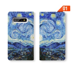 Funda de cuero personalizada con tapa para Samsung Galaxy S23 S22+ Ultra S21+ 5G S21 Fe S20+ S23 Ultra con pintura al óleo