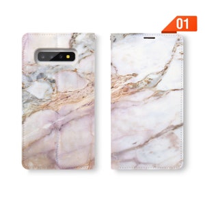 Gepersonaliseerde custom Samsung lederen portemonnee flip case voor Samsung Galaxy S23 S22+ Ultra S21+ 5G S21 Fe S20+ S23 ultra marmer