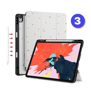 Étui intelligent magnétique pour iPad, avec porte-crayon, pour iPad 9.7, 10.2, 10.9, iPad Air 5e, 10.9 Pro, 11 pouces, Pro, M1, M2, veille/réveil automatique, chat image 3