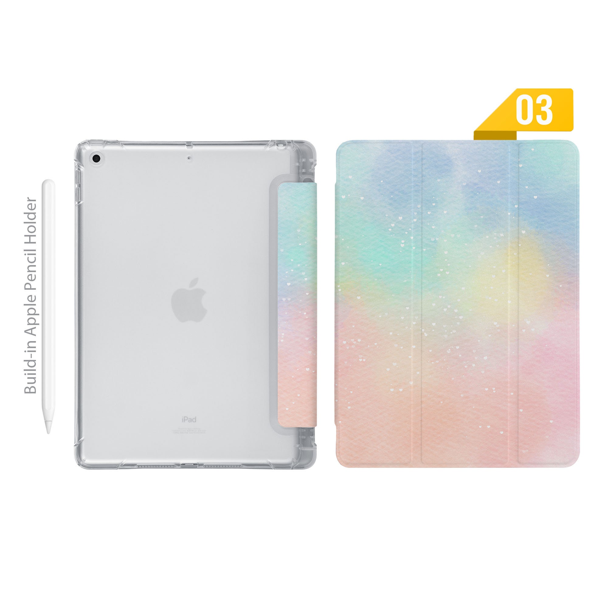Custodia In Pelle Con Supporto E Porta Matita Per IPad 9.7 10.2 10.9 11 Pollici - Auto Sleep/wake