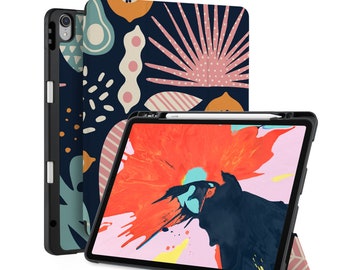 iPad  Magnetic Smart Case with Pencil Holder for iPad 9.7  10.2 iPad Air 5th 10.9 Pro 11"  12.9 Pro M1 M2 Auto Sleep/Wake colourful pattern
