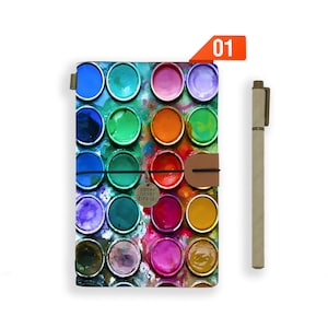 travelers notebook personalised refillable diary journal genuine leather cover science