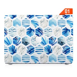 Case for MacBook Pro 13, Pro 14, Pro 16, MacBook Air 13, Air 15 - Supports M1 M2 M3 M4 chips, customizable design watercolor geometric