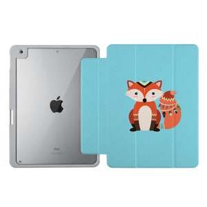 iPad Acrylic Case for, Pro 13&quot;, Pro 12.9&quot;, Air 13&quot;, Pro 11&quot;, Mini 6, 7,  Air 10.9&quot;, 9.7&quot;, 10.2&quot; with Pencil Holder ideal gift kids animals