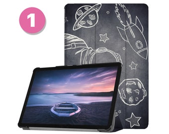 Funda de cuero con soporte para Samsung Tab S10+/Ultra, S9/FE/Plus/Ultra, S8/S8+, S7, S6, A9/A8/A7 Lite, S7 FE y más modelos.