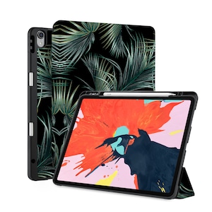 iPad Smart Case with Pencil Holder | Auto Sleep/Wake | Fits iPad Pro 13 M4, Air 13, Air 11, Pro 12.9 M1/M2, Pro 11, 10.9, 10.2, 9.7 Leaves