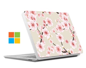 Microsoft Surface Laptop Case – Fits 13.8", 12.4", 13.5" & 15" Models with Metal Alcantara Keyboard, Personalizable, Cherry Blossom