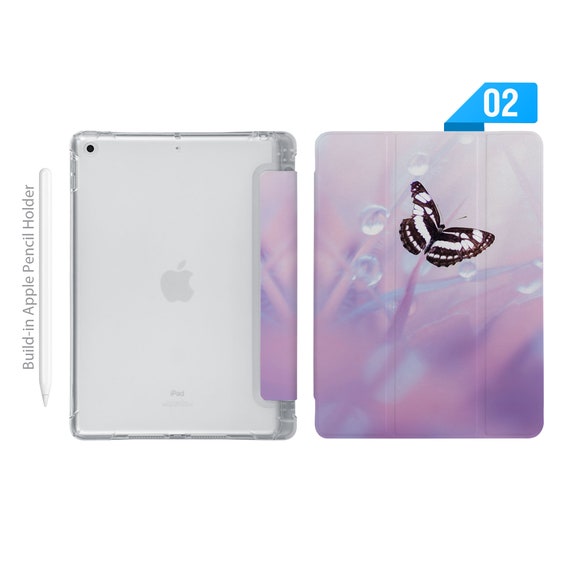 IPad See Through Smart Case Leather Stand Cover With Pencil Holder