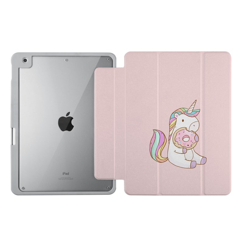 Acrylic iPad case iPad Pro 12.9 11 iPad Mini 6 iPad 10.9 10.2 9.7 iPad 7 8 9 iPad 10 2022 case with pencil holder custom gift unicorn 01