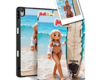 Custom iPad Case with Pencil Holder - Personalized Sculpted Figure from Your Photo - Fits Pro 13" 12.9" 11", Air 6/5, 10th Gen, Mini