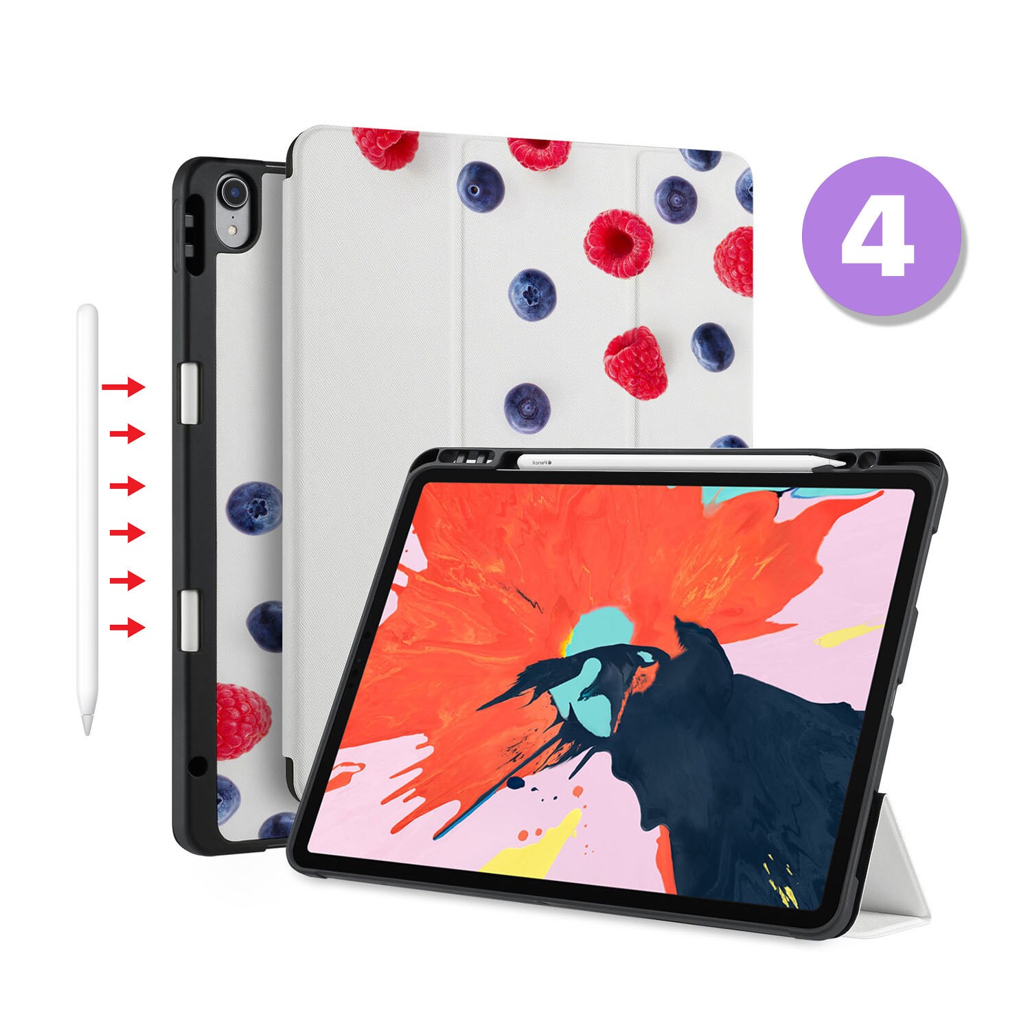 iPad本体 Apple iPad + Smart Cover+Apple Pencil IPad Smart Case With Pencil Holder for 2025 iPad Pro 13 Air 13 M4