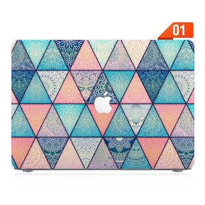 Case for MacBook Pro 13, Pro 14, Pro 16, MacBook Air 13, Air 15 - Supports M1 M2 M3 M4 chips, customizable design aztec tribal pattern