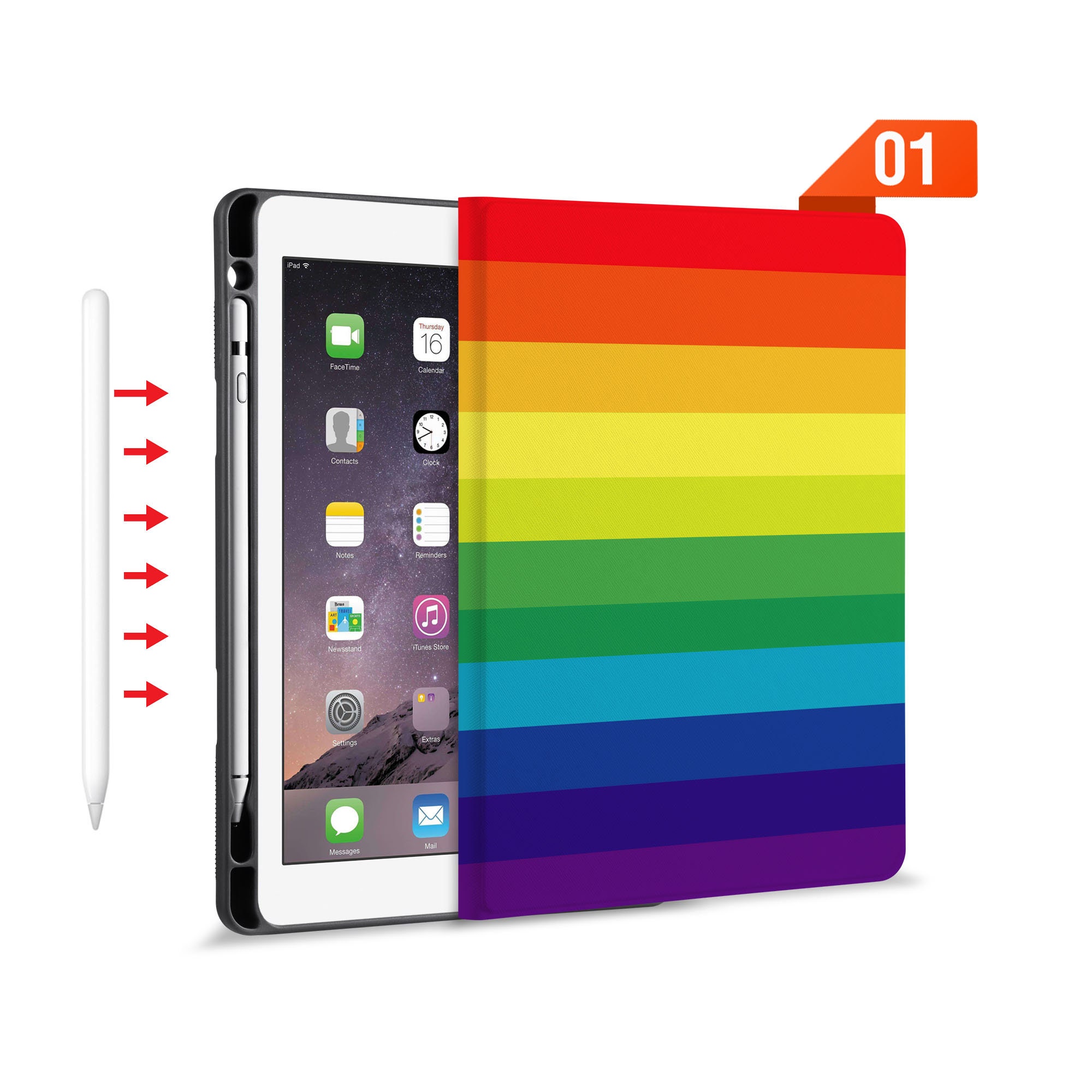 Custodia Smart In Pelle Antiurto Per IPad 5ª-10ª Gen E IPad Air/Mini/Pro – Con Portapenne