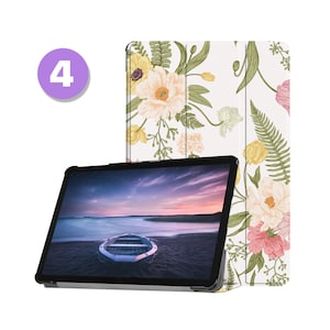 Housse en cuir pour tablette samsung, étui pour samsung galaxy tab s9 s8 s7 s6 s9 ultra s8 plus s7 fe lite a9 a8 a7 lite s9 fe, feuilles de plantes Pattern 04