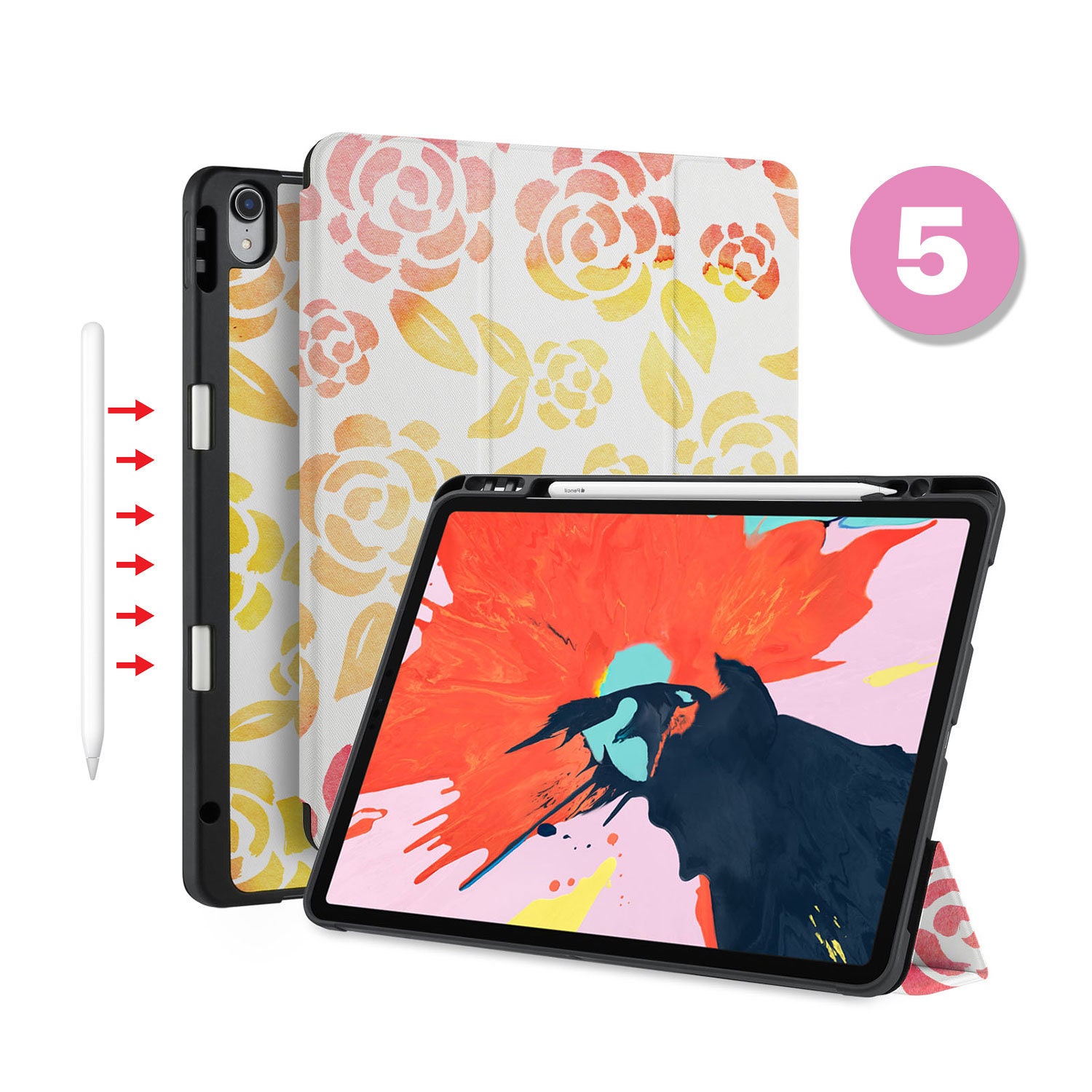 IPad Case 2025 With Pencil Holder for iPad Pro 13 iPad 9.7 10.2