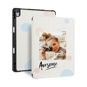 Customized iPad Smart Case with Pencil Holder for iPad Pro 13 iPad 9.7 10.2 10.9 iPad Air 13 11 10.9 Pro 11 12.9 M1 M2 M4 Auto Sleep/Wake