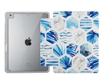 Acrylic iPad case iPad Pro 12.9 11 iPad Mini 6 iPad 10.9 10.2 9.7 iPad 7 8 9 iPad 10 2022 case with pencil holder custom gift flower leaves