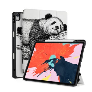 iPad Case 2025 with Pencil Holder for iPad Pro 13 iPad 9.7 10.2 10.9 iPad Air 13 11 10.9 Pro 11 12.9 M1 M2 M4 Panda