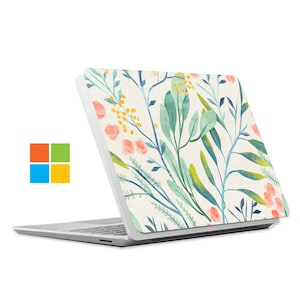 Capa para laptop Microsoft Surface – Compatível com modelos de 13,8&quot;, 12,4&quot;, 13,5&quot; e 15&quot; com teclado de metal Alcantara, personalizável, Blossom