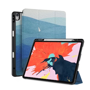 iPad Smart Case with Pencil Holder for 2025 iPad Pro 13 Air 13 M4 12.9 Pro M1 M2 Air 11 10.9 Pro 11&quot; 9.7 10.2 Auto Sleep/Wake Little Boat