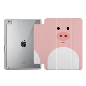 iPad Acrylic Case for, Pro 13&quot;, Pro 12.9&quot;, Air 13&quot;, Pro 11&quot;, Mini 6, 7,  Air 10.9&quot;, 9.7&quot;, 10.2&quot; with Pencil Holder ideal gift cute animal